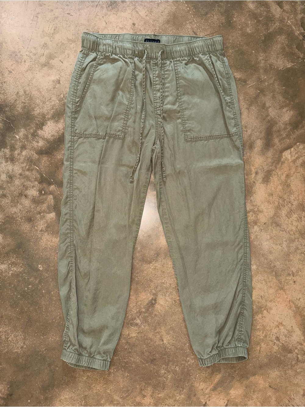 Sanctuary Olive Green Lyocell Jogger Pants Drawstring Utility XL